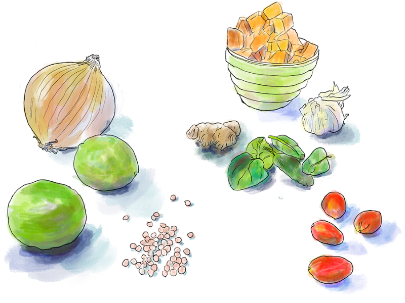 Red lentils with butternut squash soup:&nbsp;vegan