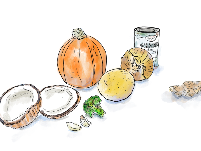 Broccoli curry: vegan